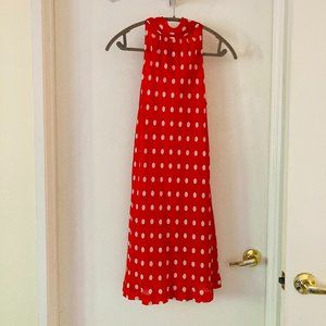 Silk Red Polka Dots Dress